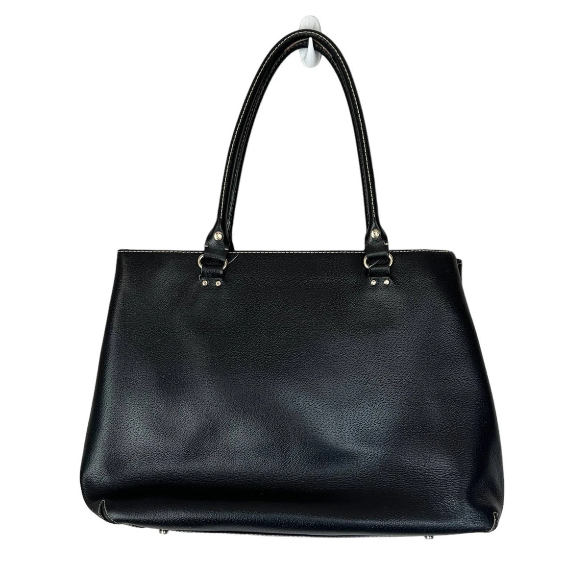 Kate spade black tote with pink lining outlet