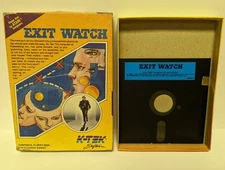k-tek Software Exit Watch Atari Computer floppy disk game rare with box 1983