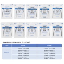 Alambres de Arco de Ortodoncia S per El sticos Niti Redondo Naturalmente AZDENT