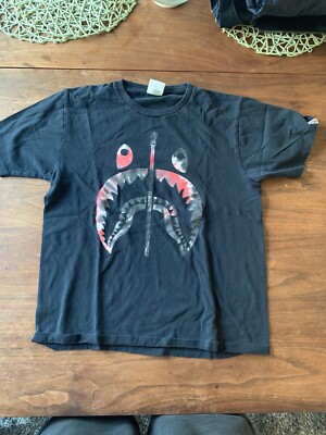 Bape Shark Tee Sz L Used