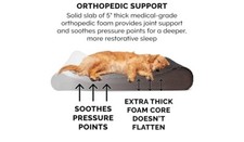 FurHaven Ultra Plush Jumbo Luxe Lounger Orthopedic Dog Bed with Removable Cover