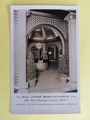 cpa LONDON 125 High Holborn The WALL PAPER MANUFACTURER Expo MAISON IDEAL 1925