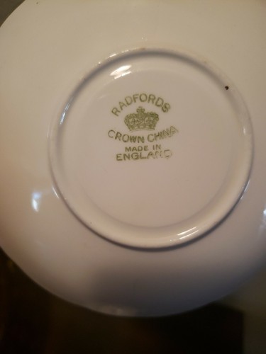 RADFORDS China antique yellow Floral Tea Cup & Saucer England circa 1938-1955 - Picture 8 of 8