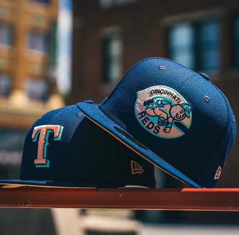 Sombrero New Era X Tapas Drop Cincinnati Reds Running Man “Oceanside Peach” 7 5/8 Foto 2 de 4