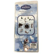 Disney Frozen Movie Olaf  Sven 16 Sticker 4" Wall Clock Brand New