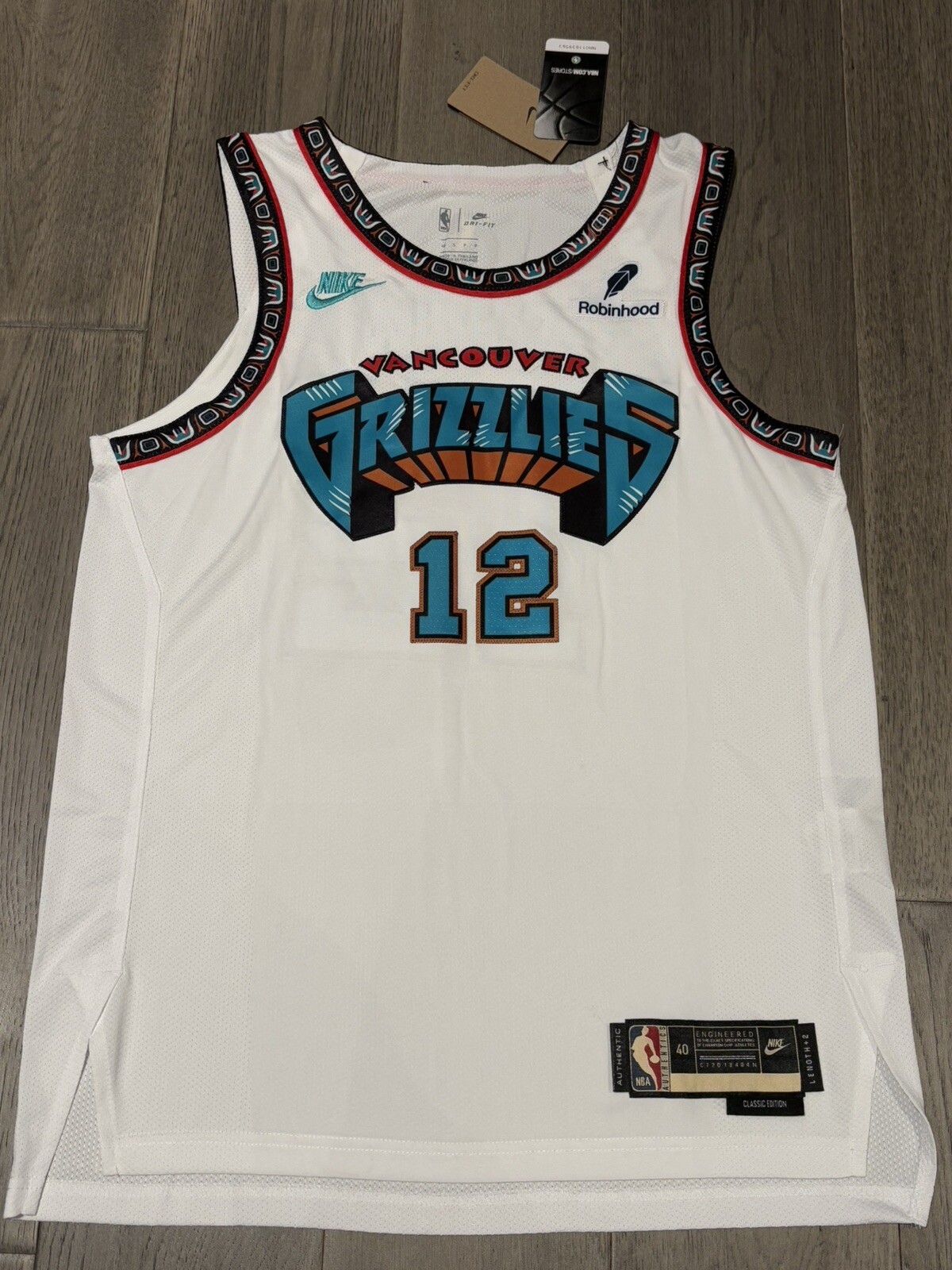 Rare Ja Morant Vancouver Grizzlies Throwback Classic Jersey S (40)