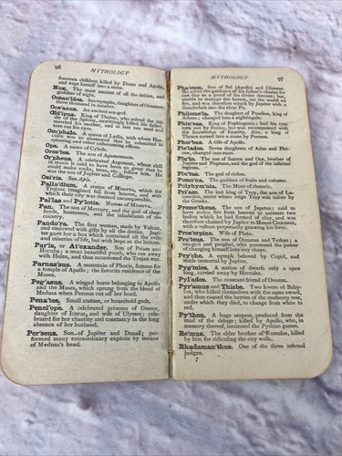 1899 Werner’s Dictionary Synonyms Antonyms Mythology Familiar Phrases Antique - Imagen 9 de 13