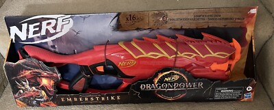 NERF DragonPower Emberstrike Blaster 16 Nerf Darts, & 8 Dart Storage, Ages 8+