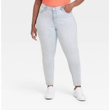 Women's Ava  Viv High Rise Skinny Jeans Light Blue Wash 22