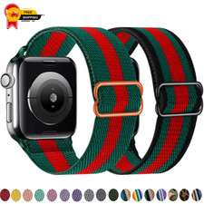 Adjustable Elastic Nylon Strap for Apple Watch Band 49 44 40 45 41 42 38Mm 7 6 5