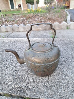 antique copper tea kettle pot