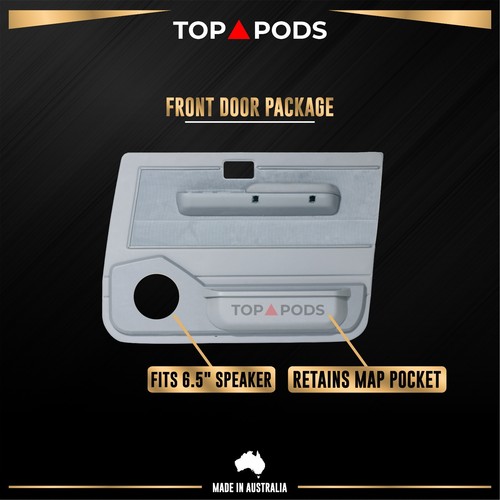 6.5" Tempo Speaker Door Pods Fit Toyota 70/75/76/78/79 S Landcruiser, Single Cab - Picture 2 of 3