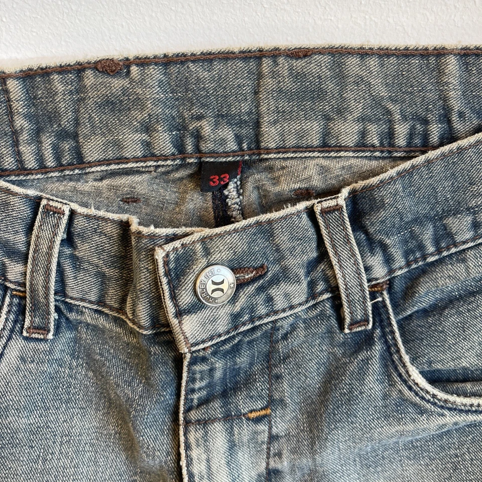 Vintage Hurley Burnside Jean Mens 33 Baggy Blue Denim Skater - Image 2 of 4