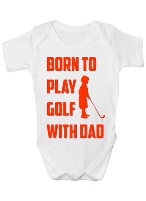 Born To Play Golf With Dad Sport lustiger Strampler Weste Geschenk Babykleidung