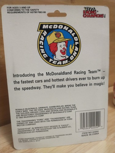 Racing Champions NASCAR 1/64 pressofuso #16 McDonald Land Racing Team Birdie's auto - Foto 6 di 6