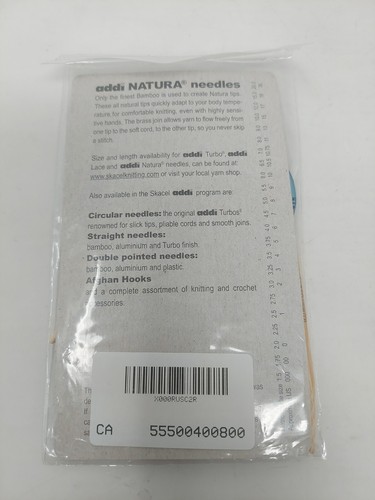 addi Natura® Bamboo Circular Needles Skacel USA US 11 (8.0mm) 16 inch(40cm) - Picture 2 of 2