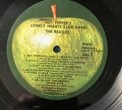 The Beatles Sgt. Pepper's Lonely Hearts Club Band LP Apple SMAS