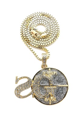 Hip Hop Glittered Sniper Gang SG Pendant 24