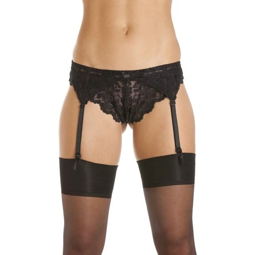 Camille Women Silky Narrow Lace Suspender Belt Stretchy Sexy Ladies Undergarment