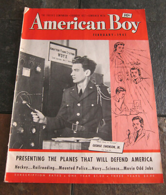 AMERICAN BOY YOUTH'S COMPANION Febuary 1941 WW2 Airplanes 