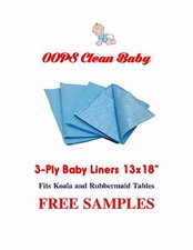 Changing Station Baby Liners 500 18x13" Blue 4Ply Koala Generics FREE SAMPLES