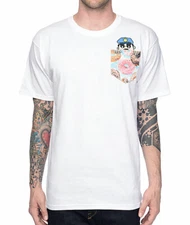 A-Lab Mens Officer Sprinkles White Pocket T-Shirt New 2XL