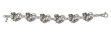 Pulsera Bulldog Joyería Plata Esterlina Hecha a Mano Pulsera Perro BD21-2BR