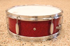 Stewart 5.5x14" Snare Drum Red Sparkle Vintage 1970's MIJ