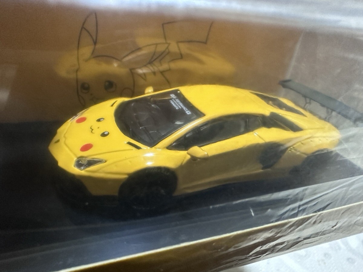 JEC Liberty Walk 1/64 Lamborghini Aventador LB700 Pikachu Yellow