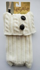 Legale NWT Knit Womens 100 Acrylic Cream Off White Color Boot Toppers One Size