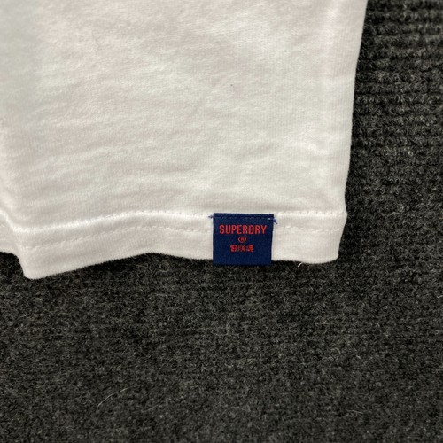 Superdry Mens Small Classic Vintage Logo Tank Top White Graphic Print Sleeveless - Picture 3 of 12