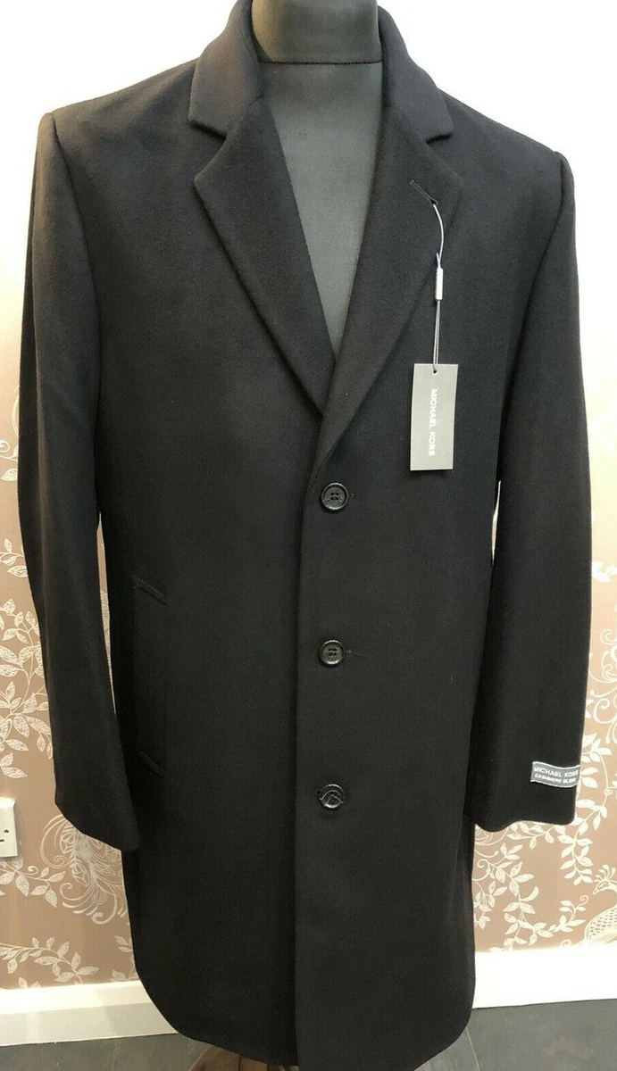 Michael Kors Madison Cashmere Blend Overcoat Black 42R