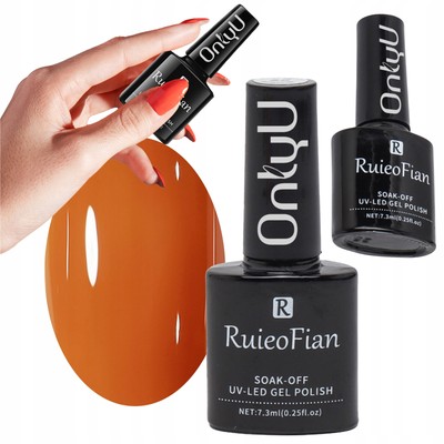 orange HYBRYDIC-Nagellack mit UV-Glanz NurU/L078