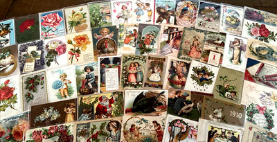 Lot of 60~Mixed~ Antique Vintage Holidays Greetings 1900's Postcards~Santa~r923