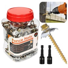 200 PCS Fence Staples 304 Stainless Steel Fence Nails for Softwood Reusable F...