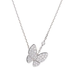 Van Cleef Arpels Do Papillon Vcaro3M400 K18Wg Diamond Necklace White Gold MGW85