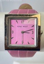 Nine West 9W/1912 Analog Pink Dial Silver Tone Women's Watch 30.9g