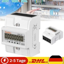 Drehstromz&auml;hler geeicht f&uuml;r DIN Hutschiene + 5-100A 230/400V 3 Phasen 4 Draht!!!