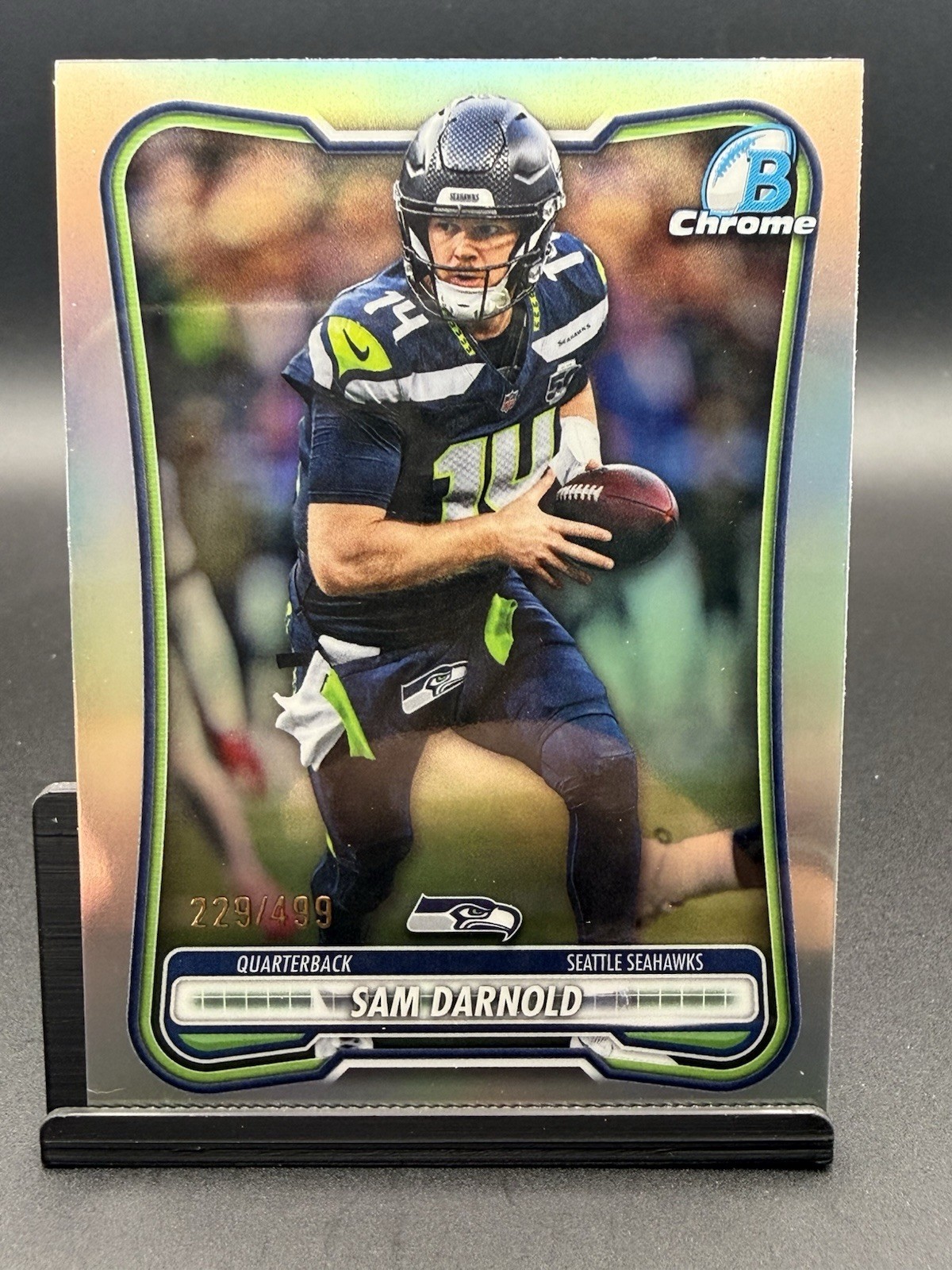 Topps 2026 Bowman Chrome Sam Darnold Refractor Seahawks #BCV-91 /499