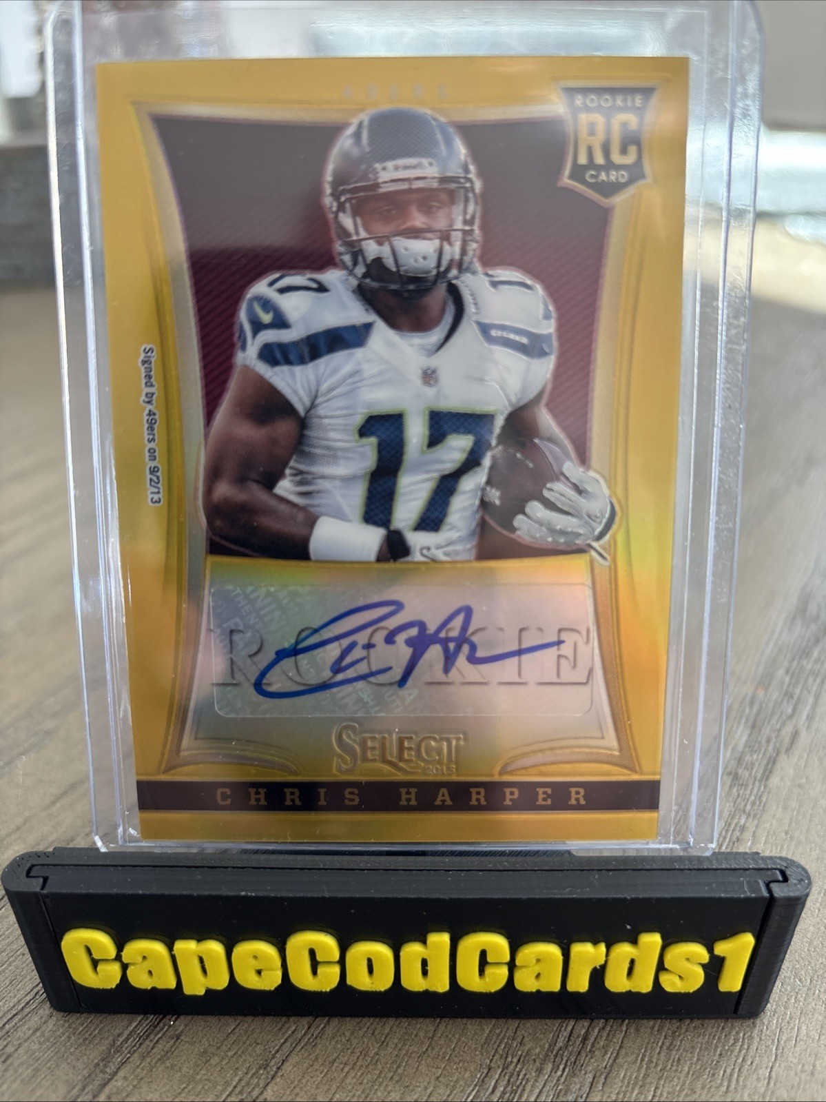 Chris Harper Panini Select #164 Autograph-Gold Prizm