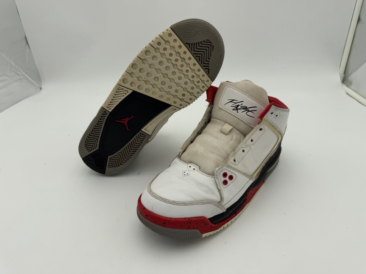 Size 7 (GS) - Jordan Flight Origin Mid White Fire Red for sale