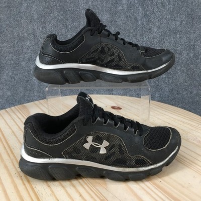 Under Armour Micro G Assert V Shoes Youth 5 Sneakers 1242012-001 Leather Black