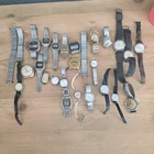 Lot of 23 Vintage Watches And Bands As-Is Parts Or Repair