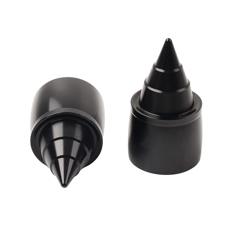 Cubiertas de tuerca de tapa de eje delantero para Harley Touring Road Glide Dyna FXD Street Bob NEGRO Foto 4 de 4