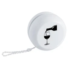 'Wine Poured into Wine Glass' Retro Style Yo-Yo (YY00045442)