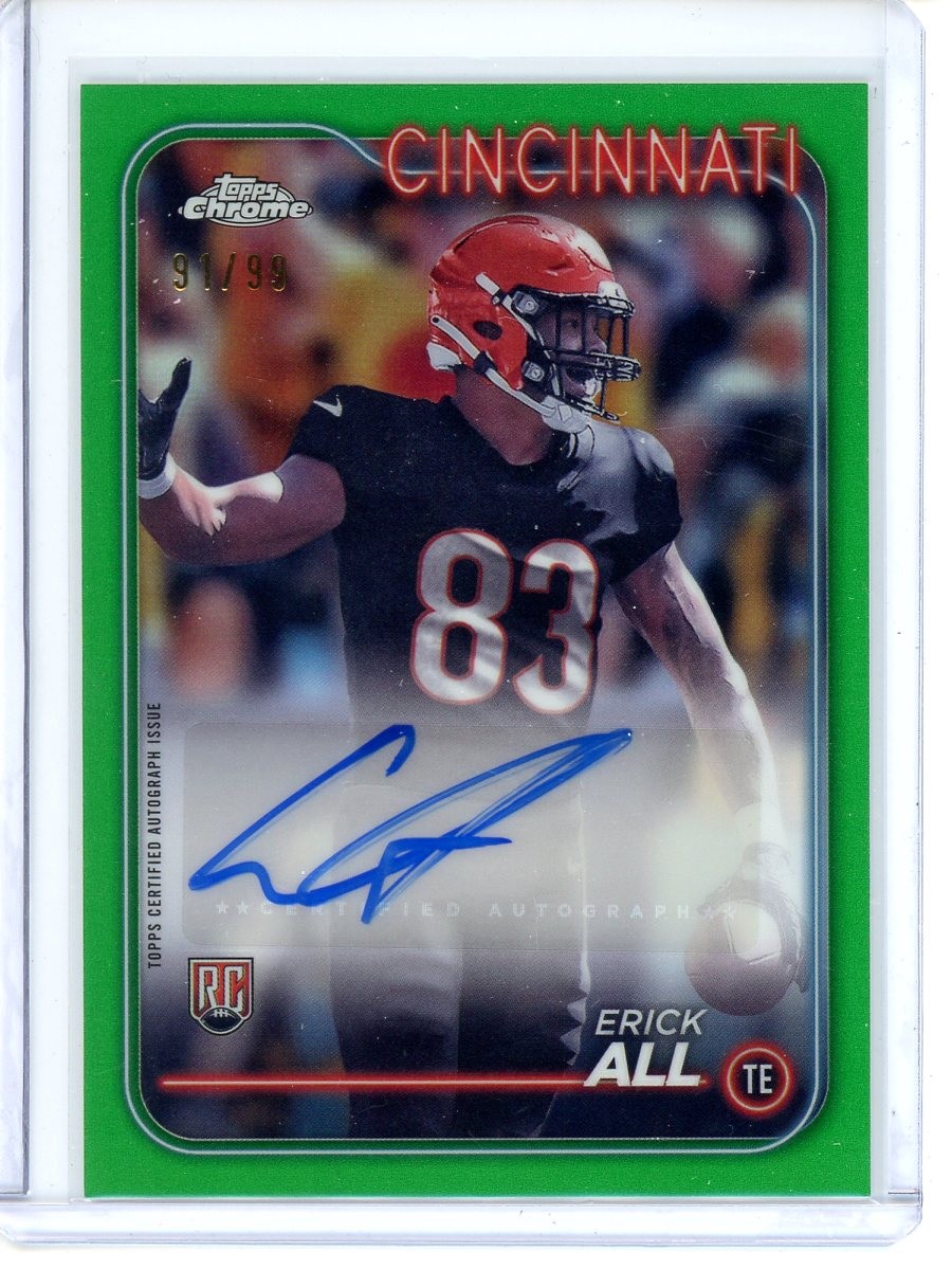 Erick All Topps Chrome Rookie Autographs Variations #RAEAL Green Refractor
