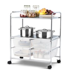 Home Utility Rolling Storage Cart Scrapbook Paper Organizer W/4 Drawers Wheels