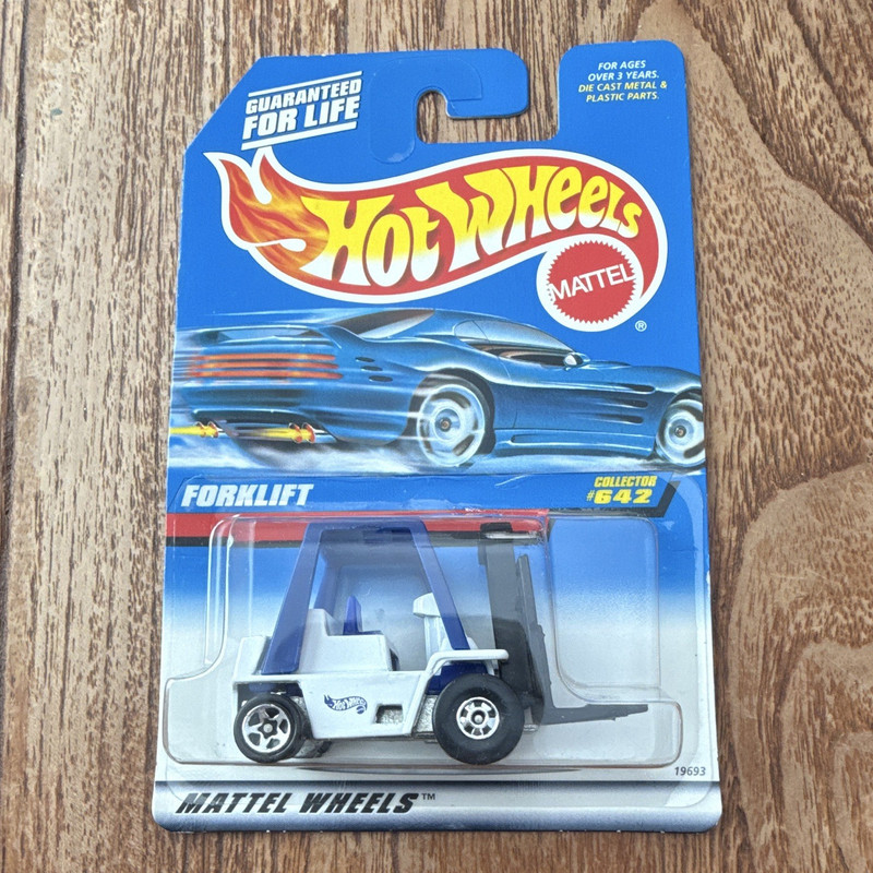 Hot Wheels Collector #642 Forklift 1998 1:64 Diecast White/Blue/Black