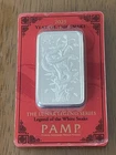 2025 Pamp Lunar Legend Series White Snake 1 oz .999 Fine Silver in Assay Card