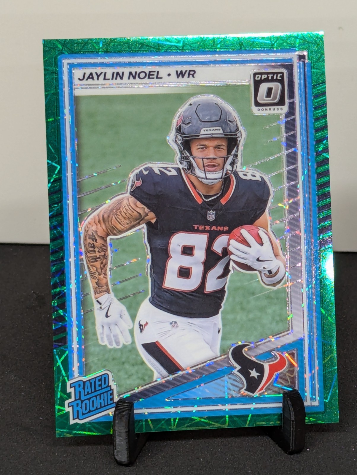 2025 Panini Optic Jaylin Noel #241 Rated Rookie Green Velocity Prizm Texans